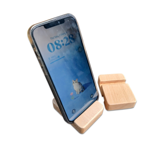 ĐẾ DỰNG ĐIỆN THOẠI GỖ BEECH –  2 RÃNH