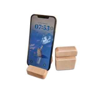 ĐẾ DỰNG ĐIỆN THOẠI GỖ BEECH – 1 RÃNH 