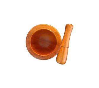Bộ Cối Chày Gỗ Cao Cấp Đế Chân 10 Mini
