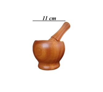 Bộ Cối Chày Gỗ Cao Cấp Kiểu Dáng Hình Lu 11 Mini