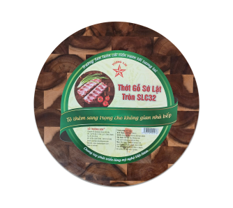 Thớt Chặt Gỗ Tràm Sớ Lật Hình Tròn SLC32 