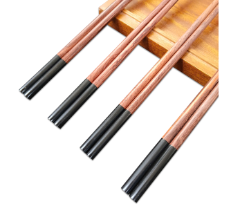 ĐŨA GỖ CẨM LAI GHÉP SỪNG ĐEN ( 10 ĐÔI )