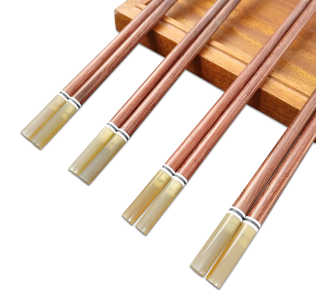 ĐŨA GỖ CẨM LAI GHÉP SỪNG TRẮNG ( 10 ĐÔI )